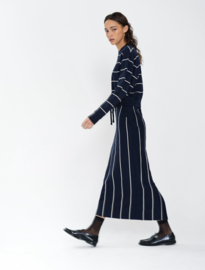 Sunday Sweat Striped Top Navy/Porcelain Stripe