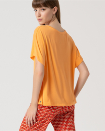 Oversized Plain Bamboo T-Shirt Tangerine 515LICA011