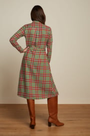 LAATSTE Rosie Dress Belmont Check Woodbine Green MAAT 42