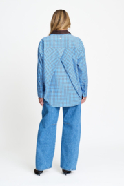 Blouse Beau Check Sapphire Blue