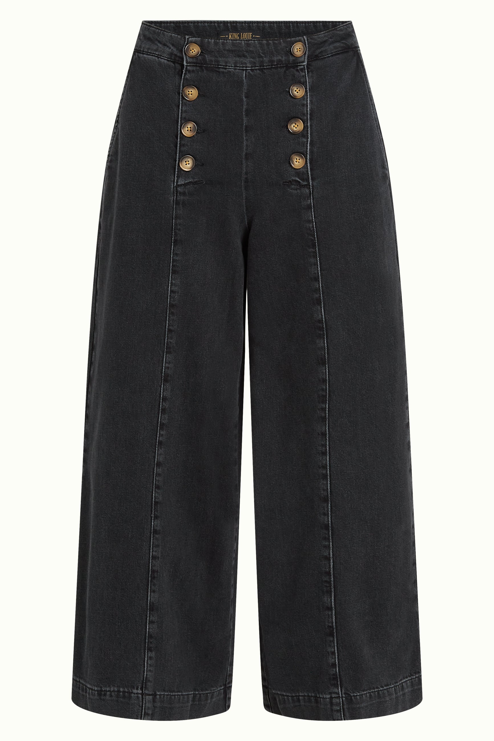 Melody Sailor Pants Rock Denim Black