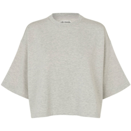 Dan Boxy Sweatshirt 3/4 Light Grey Melange