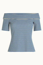 LAATSTE Nives Top Mariniere Stripe Bluing 09805-490 MAAT M