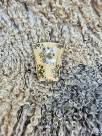 Melamine Cup Medium Retro Bouquet Dark Green