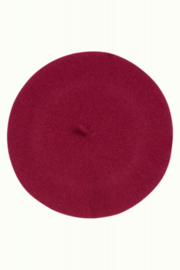 Beret Wool Lilac Red