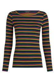 Lili Top Lottie Stripe Botanical Green