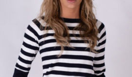 Moscow Top Stripe Navy/Off-White