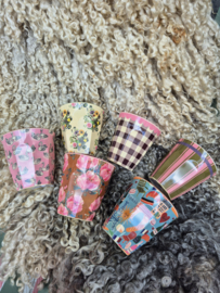 Melamine Cup Medium Check Print