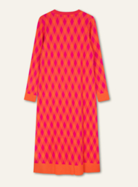 LAATSTE Dazzling Jersey Dress Long Sleeves Edison Block Pink F23WDR4000 MAAT L