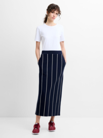 Sunday Sweat Striped Midi Skirt Navy/Porcelain Stripe