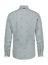 Shirt Striped Embroidery Cobalt 28.022.607
