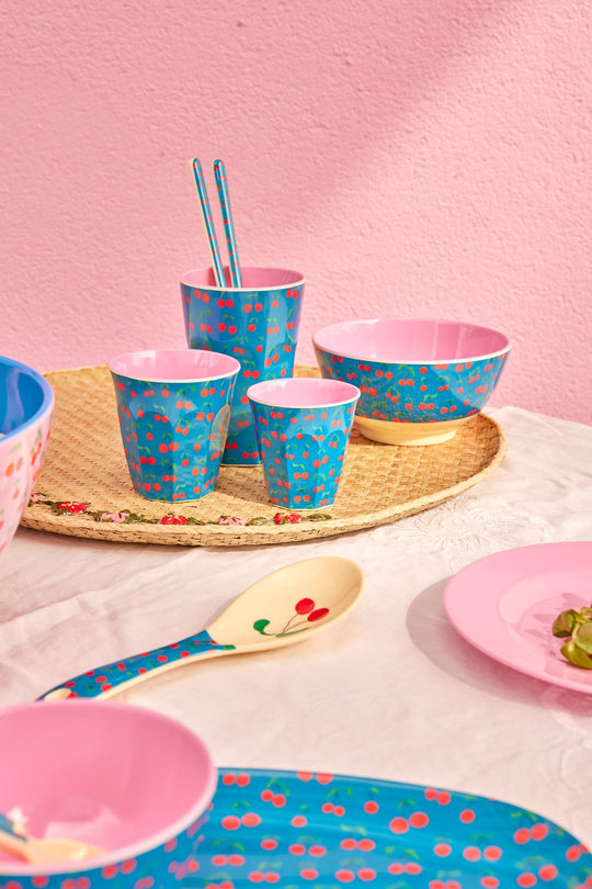 Melamine Medium Bowl Cherry Love Print