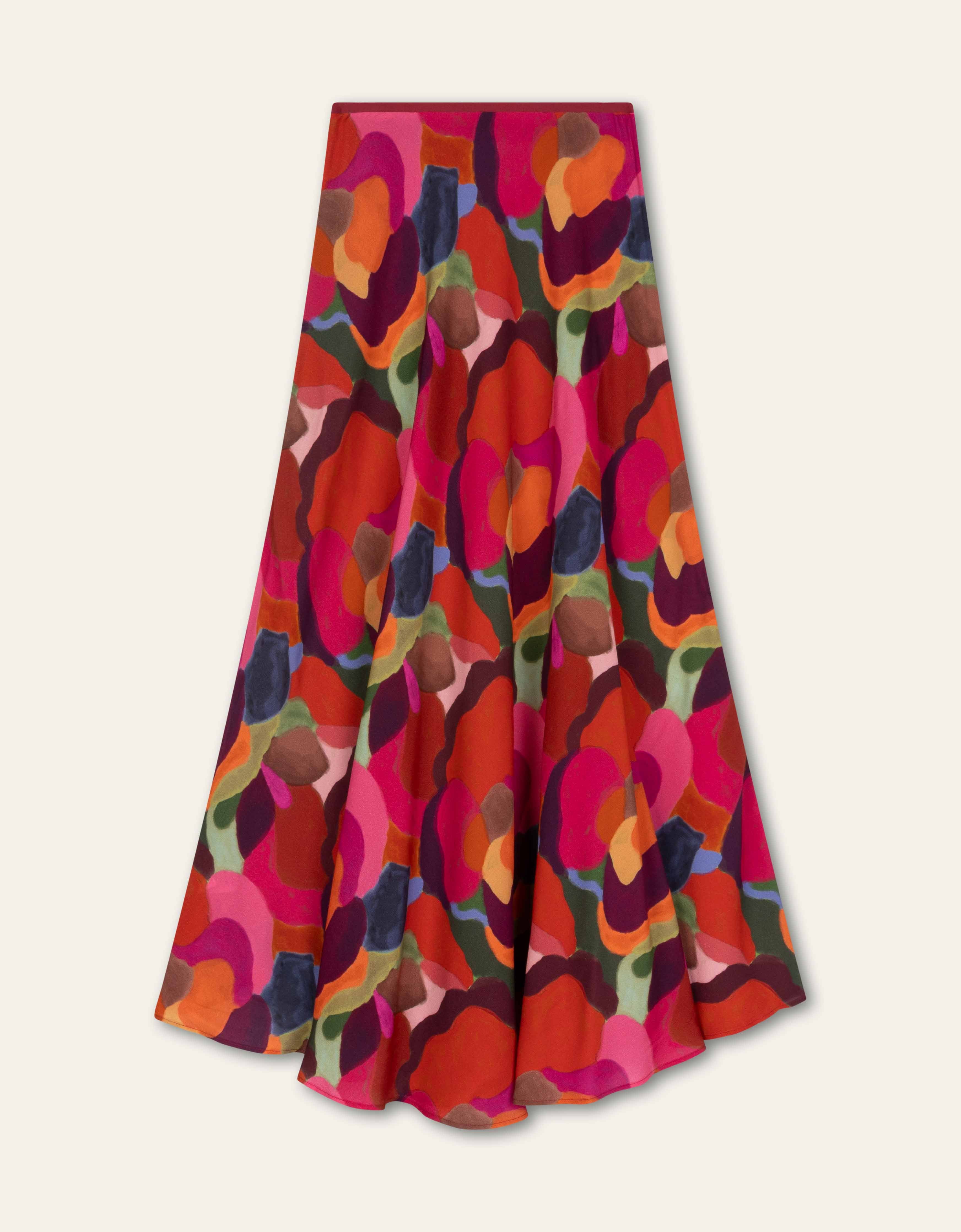 Sabina Woven Skirt Ruma Red