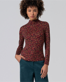 Stretch Printed Turtle Neck T Shirt 565IRON017