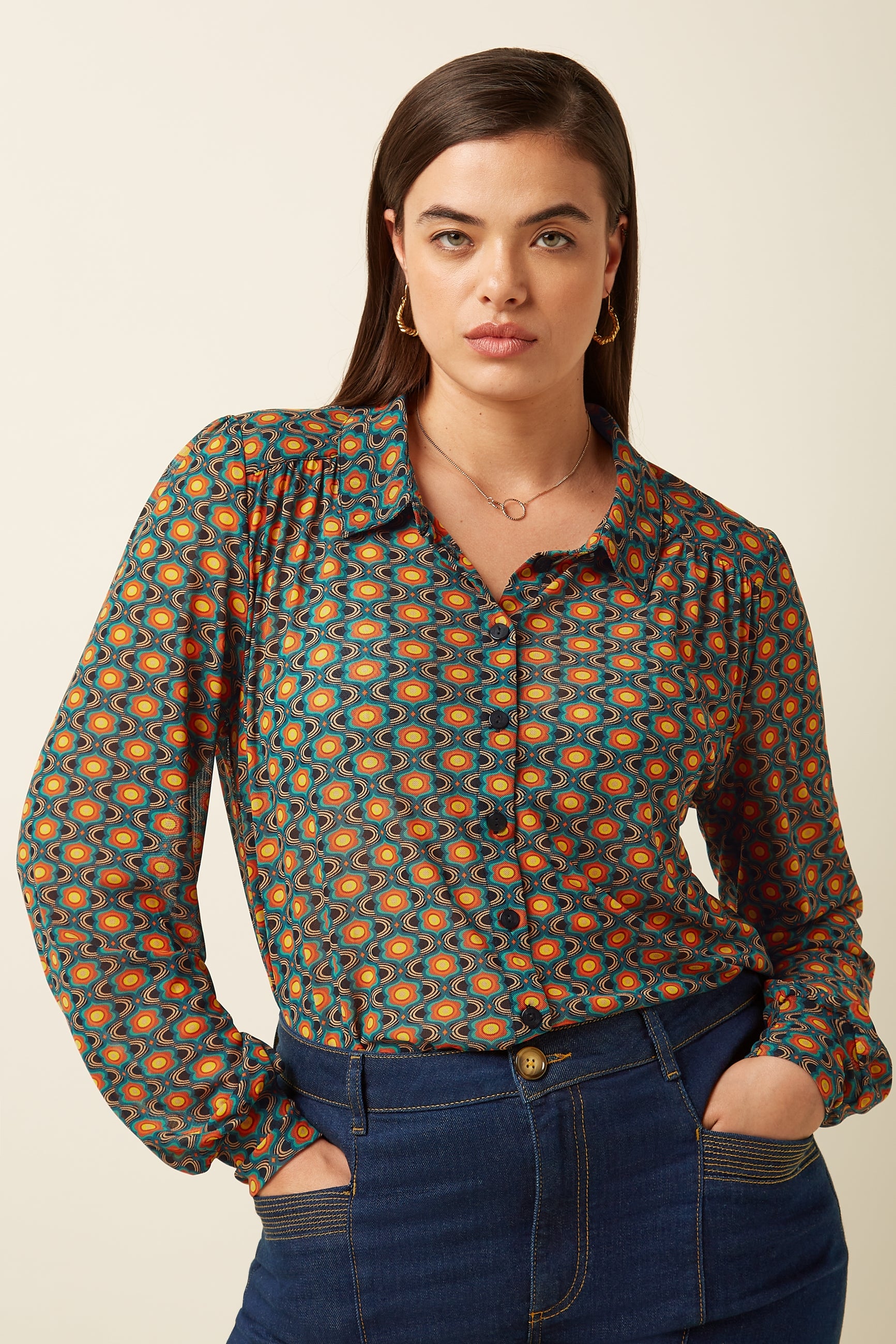 Carina Blouse Duper Mesh Multicolor