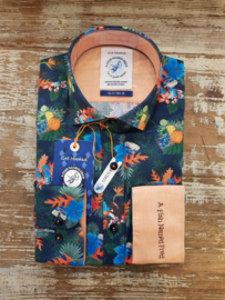 LAATSTE Shirt Leafs Story Navy 26.02.050 MAAT M