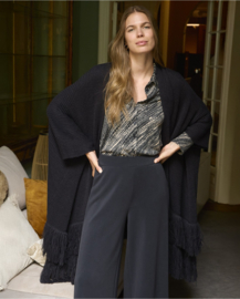 Modal Wide Pants without zipper Black 555LIDA515