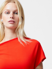 Valetta Off Shoulder Midi Dress Scarlet Red 71YDO