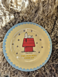 Melamine Side Plate Cream Snoopy Print