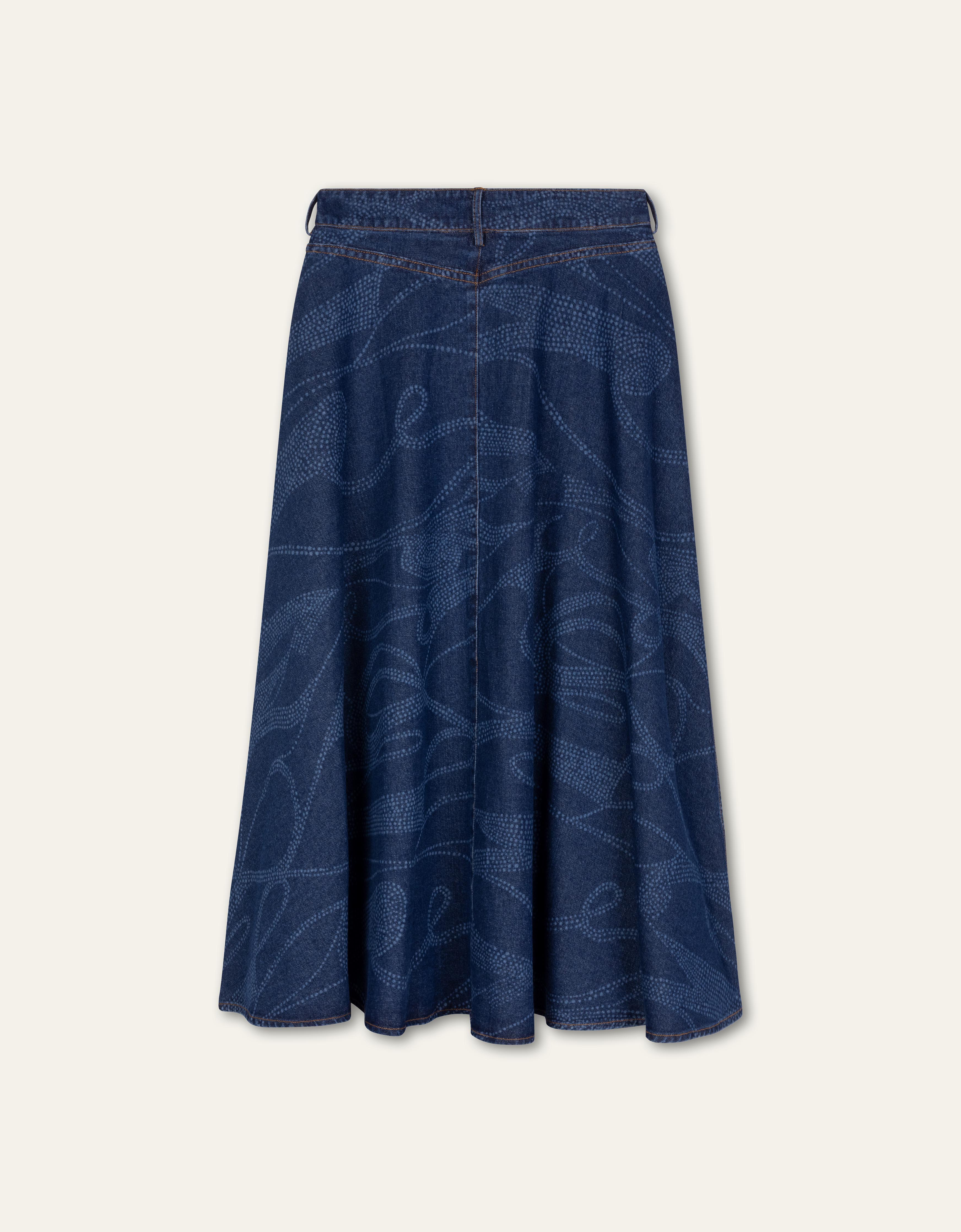 Silvina Woven Skirt Blue Indigo