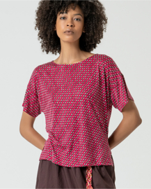 Printed Loose-fitting stretchy Tee 525RYON014