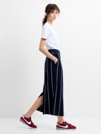 Sunday Sweat Striped Midi Skirt Navy/Porcelain Stripe