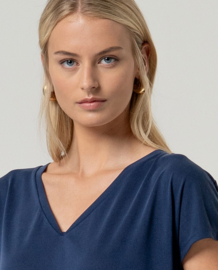 LAATSTE Sleeveless V-Neck T-Shirt Navy Blue MAAT XL