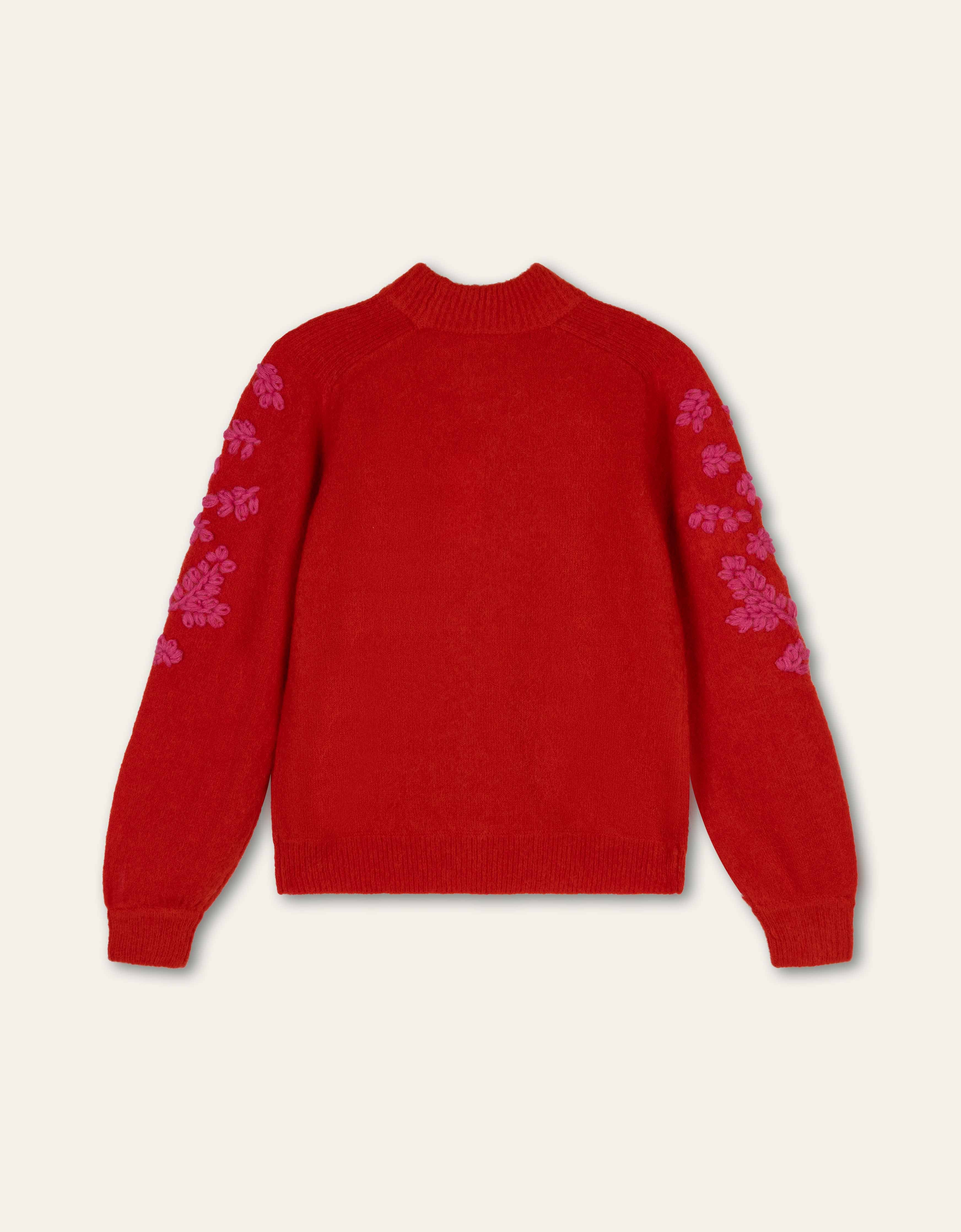 Keesje Knitted Turtle Pullover Aurora Red