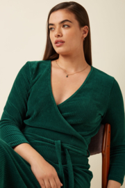Anja Dress Rina Rib Dragonfly Green
