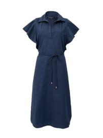 Cambria Cotton Belted Dress Navy 71YPR