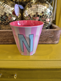 Medium Alphabet Cup N (r) Stripes