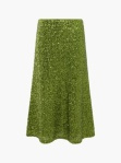Elena Sequin Midi Skirt Olive Green