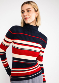 Turtleneck Jumper Jazz and Chill Out Vintage Varsity Stripe