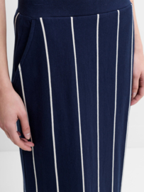 Sunday Sweat Striped Midi Skirt Navy/Porcelain Stripe