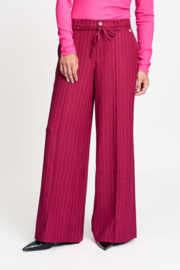 Pants Jess Striped Burgundy Red