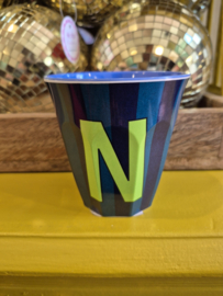 Medium Alphabet Cup N (b) Stripes
