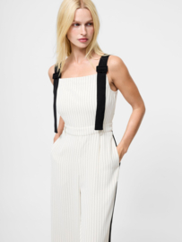 Mara Vinnie Pinstripe Suiting Jumpsuit Sandshell/Black