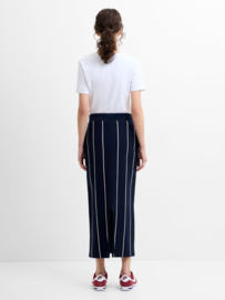 Sunday Sweat Striped Midi Skirt Navy/Porcelain Stripe