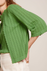 LAATSTE Emily Vest Rocky Ajour Jade Groen MAAT XL