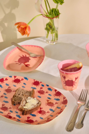LAATSTE Melamine Rectangular Plate Small with Crab Print