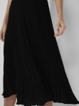 Pleated Solid Skirt Black 73DZ6
