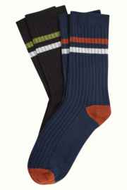Socks 2-Pack Leaf Black