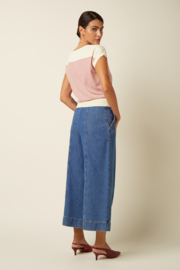 Melody Sailor Culotte Stone Denim