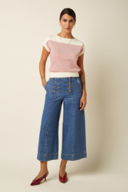 Melody Sailor Culotte Stone Denim