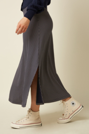 Border Midi Skirt Piper Ink Blue