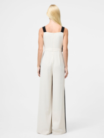 Mara Vinnie Pinstripe Suiting Jumpsuit Sandshell/Black