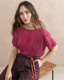 Printed Loose-fitting stretchy Tee 525RYON014
