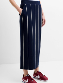 Sunday Sweat Striped Midi Skirt Navy/Porcelain Stripe