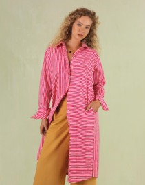 Dierama Stripe Long Sleeves Dress Raspberry Sorbet S25WDR6090