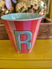 Medium Alphabet Cup R (r) Stripes